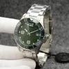 AAA U1 41MM Conquest Men Watch Automatic Mechanical Movement Stainless Steel Bracelet Concas Ceramic Bezel Hydroconquest Hardlex Glass Green Dial Wristwatches