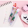 20pcs Christmas Silicone 10 Color Ballpoint Pen Aesthetic Pens for Writing Cute Pens Wholesale Pretty Stationery Ball Point Pen 240109