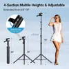 Selfie Monopods 180 cm Selfie Stick Statief Aluminium afstandsbediening Sluiter voor 12 smartphones Camera Vlog Foto Video-opname YQ240110