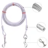 Dog Collars Tie Out Cable 5m Steel Wire Leash Galvanized Rope With PVC Coating For Outside