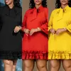 Ubranie etniczne kobiety imprezowe sukienki na solidne kolory krótkie rękawy Palek Hip African Event Condy