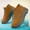 Men Women Running Shoes Slip-On Wear-Resistant Brown Blue Grey Green Men Womens Trainers Sport Sneakers