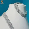 بيع مجوهرات Lifeng الأزياء الساخنة من خلال اختبار الماس Moissanite 925 Sterling Silver Hip Hop Cuban Necklace