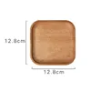 Beech Wood Tray Square Wooden Plates Children's Whole Woods Fruit Plates Dessert Dinner Tableware