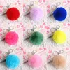 Keychains 1pc 8cm imitation furm ball soffy Soft Keychain Pendant peluche keyring sacs à dos