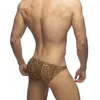 Costumes Maillots de bain imprimés léopard chauds hommes plage slips de bain hommes maillots de bain bikinis sexy taille basse homme maillot de bain maillots de bain