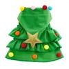 Cat Costumes Cute Pet Cape Festive Christmas Cloak With Plush Ball Star Decor Ruffle Hem Winter Holiday Dog Costume For Year