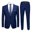 Männer Blazer Hochzeit 2 Anzug Business 3 Teile Set Elegante Luxus Volle Jacke Weste Hosen Design Neueste Slim Fit Mantel Hose 240110