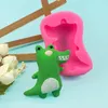 Baking Moulds Cartoon Animal Cute Crocodile Chocolate Silicone Mold DIY Flip Sugar Cake Decoration Creative