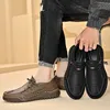 GAI GAI GAI Outdoor Men's Fashion Loafers Casual Handmade Lightweight Soft Flat Breathable Boat Shoes Moccasins Men Sneakers 240109