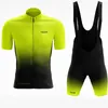 Racing Set Huub Men Cycling Jersey Set Short Sleeve Mesh Snabb torrt skjorta Hombre Triathlon Sprint Race Running Speed ​​Suit