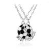 Pendant Necklaces Soccer Friends For Friend Football BFF Necklace Cute Friendship Keepsake Gift Children Jewelry