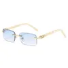 Lunettes de soleil design Kajia petite boîte lunettes de soleil plaque sans cadre lunettes de soleil femme personnalité de la mode masculine gelée lentille optique 9QA9