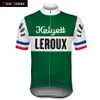 2019 Vida Tierra Cycling Jersey Green Retro Pro Team Racing Leroux bicycle Clothing Ciclismo Classic Classic Claul Cool Outdoor Sport23r