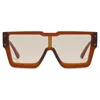 Designer solglasögon Nya LVJia förenade stora ramens ögonskydd, samma stil solglasögon, makaronfärgade solglasögon 0596