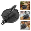 Outils de cuisson presse à gâteau pâte Tortilla outil de pressage farine en alliage d'aluminium ergonomique grand presseur rond Tortillas de maïs