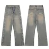 Herren-Jeans, Galleries Department, Jogginghose, Herren-Jeans, Galleries Dept, Jogginghose, gesprenkelter Buchstabendruck, Damen-Jeans, locker, vielseitig, lässig, gerade, 1532