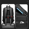 Mochila masculina de 15,6 polegadas para laptop expansível bolsa rígida TSA anti-roubo mochilas à prova d'água carregamento USB para viagens de negócios