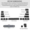 Tangentbord 104 KEYS KEYCAPS OEM Högt RGB Backbellyst Mekaniskt tangentbord Keycap Spaniska arabiska ryska franska Korean German Thai Portuguesel240105