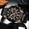 CURREN Montres Hommes Top Marque Grande Montre De Sport De Luxe Hommes Militaire En Acier Quartz Montres Chronographe Or Conception Mâle Horloge 240109