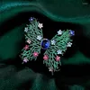 Broszki Suyu haft mini motyl sześcienne cyrkonowe piny piny damskie guziki szalowe