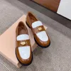 Designer dress shoes luxury formal shoe crystal womens loafers ladies cowhide flat fashion genuine leather work office loafer