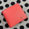 CJ883 Snap Coin Pocket Wallet Women Men Fold Leather Short Card Case 883 Cover Style Solid Color Multi-color Purse