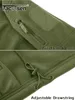 TACVASEN Full Zip Up Tactical Green Fleece Jacket Thermal Warm Work Coats Mens Pockets Safari Hiking Outwear Windbreaker 240110