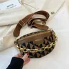 Luxury Diamond Lattice Canvas Chain Fanny Packs For Women Stylish Waist Bag Female Trendy Waist Pack Ladies Crossbody Chest Bag 240109