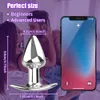 App Vibrador Vibrador Butt Plug Brinquedo Sexual para Mulher Homens Massageador de Próstata Controle Remoto Aço Inoxidável Plugue Anal Vibrador Brinquedo Adulto 240109