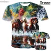 T-shirts pour hommes Nouvelle mode 3D T-shirts de cheval pour hommes Harajuku Tops à la mode T-shirts à manches courtes T-shirt en vrac Taille XS-4XLL240110