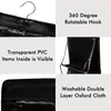 Storage Boxes 1Pc Black Handbag Hanging Organizer With 6 Pockets Foldable Oxford Cloth Bag For Family Closet Bedroom