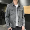 2023 Spring Autumn Fashion Mens Suede Leather Jackets Rockar TurnDown Collar Casual Outwear Mane Clothes C19 240109