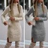 セータードレスファッション濃厚冬のドレス気質ツイストセクシーなスリムニットペンシルドレス女性服240109