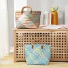 Totes Women's str woven bag 2022 personality ins tote one shoulder portable large capacity fashion canestylishyslbags