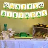 Party Decoration Lawnmower Birthday Mower Happy Banner Green Tractor for Boys Farm Temed Time Supplies