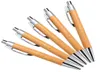Empresa de produtos de madeira eco promo marketing gravar logotipo clique caneta esferográfica de bambu natural caneta esferográfica escrita pen1952771