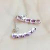 Kolczyki na biżuterię naturalny prawdziwy kolczyk Amethyst 925 srebro dla mężczyzn lub kobiet 0,2ct 10pcs kamień szlachetny C912312