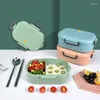 Dinnerware Portable Lunch Box Bento BPA Free Picnic Container For Kids Sealed Salad Outdoor Camping Tableware