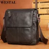 WESTAL Männer Schulter Tasche Hohe Qualität Männlichen Tasche Rindsleder Umhängetaschen Kapazität Männer Messenger Tragetaschen für Männliche 819A 240109