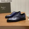 Berluti Business chaussures en cuir Oxford veau fait main haut qualité patchwork peint à la main Scritto messieurs formalwq