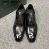 Berluti Business Leather Shoes Oxford Calfskin Handmade Top Quality Berlutis Venezia hand-painted with crocodile pattern up formalwq D58H