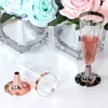 Plastic Champagne Flutes 4.5 Oz Gold Rim Glasses Disposable Clear Toasting Glasses Recyclable Cups for Wedding Party