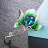 Broches Zlxgirl Bijoux violet rouge bleu vert émail fleur Bouquet accessoires femmes parfait mariage Broches Hijab Broches Bijoux