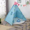 1,35 M Tentes pour enfants portables Tipi Play House Enfants Toile de coton Tente de jeu indienne Wigwam Enfant Petit Tipi Décoration de chambre 240109