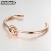 Bangles ENFASHION Wholesale Knot Cuff Bracelets Gold Color Manchette Bangle Bracelet For Women Armband Fashion Jewelry Pulseiras B4286