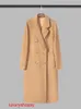 MaxMaras Womens Cashmere Coat Suli Suli Sheep Camel Fleece Classic 101801 Bedido duplo Albaka Cli Maxmara Cas Rjeu