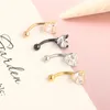 Rook piercing jóias brincos para mulheres anéis de sobrancelha aço 16g barra curva confortável daith superfície tragus 240109