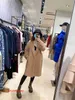 Maxmaras Women's Wrap Coat Camel Hårrockar Dubbelsidig ullrock Mid längd Kvinnor Lace Up Coat RJGO