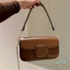 Umhängetaschen Damen-Ketten-Crossbody, klassischer Doppelbuchstaben-Muster-Crossbody 2024